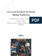 Personal Conduct on Social Media Platforms