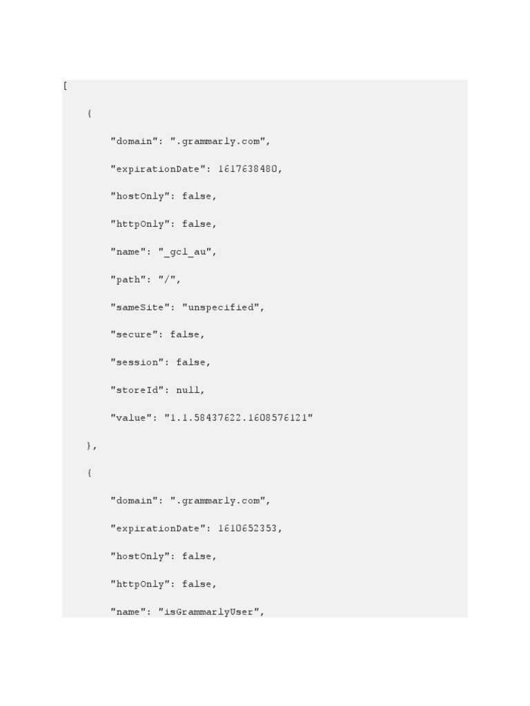 Grammarly Cookies (Free) | PDF | Data Management | Databases