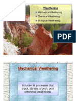 Weathering processes breakdown granite