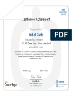 Aniket Sushil: Certificate of Achievement