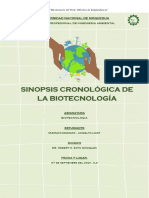 Sinopsis Cronologica de Biotecnologia Ambiental 