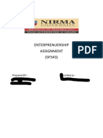 Enterprenuership Assignment (SP343)