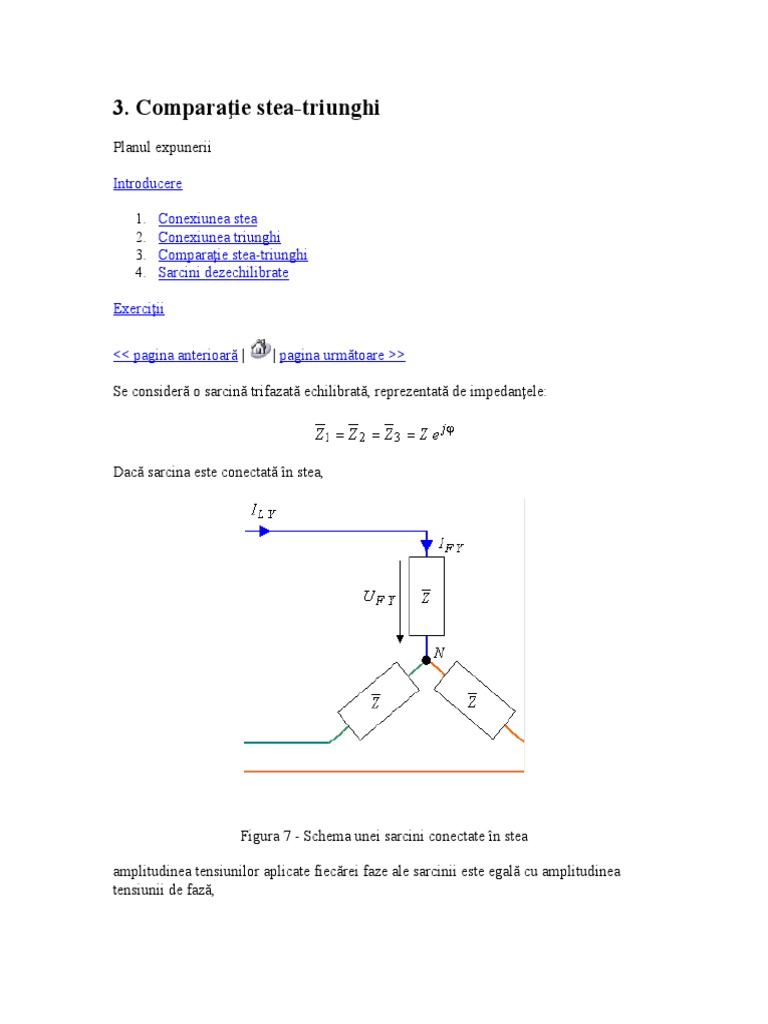 Comparatie Stea-Triunghi | PDF