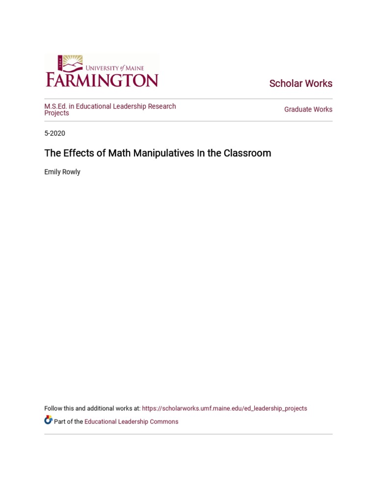 Effects of Math Manipulatives in Classrooms | PDF | Teachers | National ...