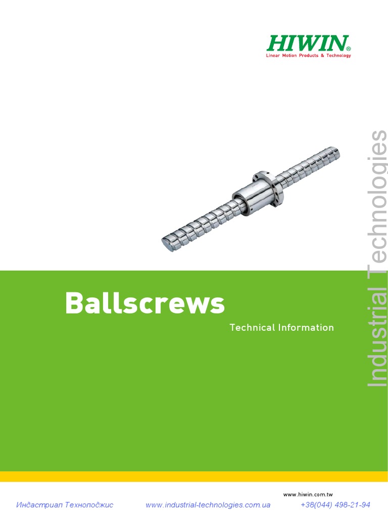 Hiwin Gen Ballscrew Catalogue Eng | Download Free PDF | Numerical ...
