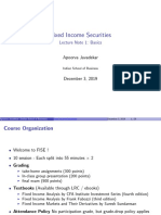 Fixed Income Securities: Lecture Note 1: Basics