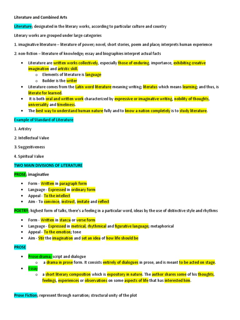 Literature and Combined Arts | PDF | Dances | Poetry