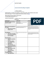 Journal Article Reading Template: UB School of Social Work Reading /note Template