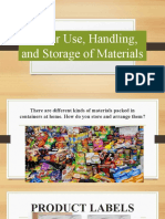 Proper Use, Handling, and Storage of