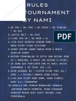 Rules Fast Tournament Nami