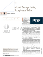 Uniformity of Dosage Units, Part 1: Acceptance Value: Peer-Reviewed