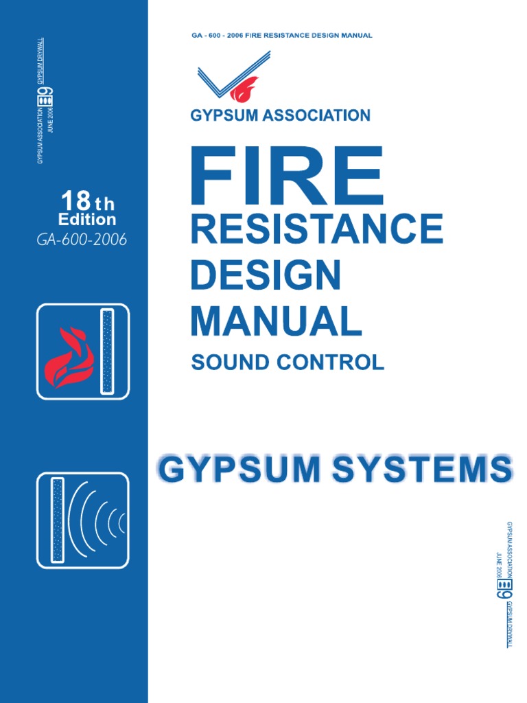 Gypsum Association Handbook 2006 GA 600 PDF Drywall Wall