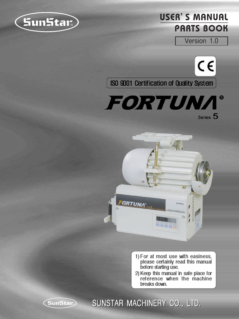 User 'S Manual Parts Book: SSU UN Nssttaarr M Maac CH Hiin Neerryy C CO ...