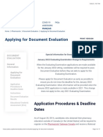 Applying For Document Evaluation - PEBC