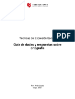 Técnicas de Expresión Escrita: Guía de Ortografía