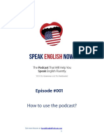 001 How To Use The Speak English Now Podcast