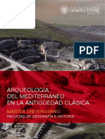 Arqueología Del Mediterráneo en La Antigüedad Clásica: Máster Universitario