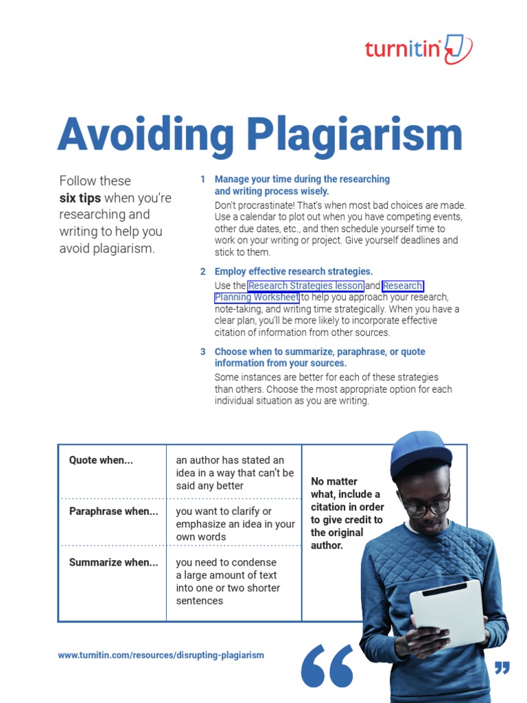 Student Guide to Avoiding Plagiarism | PDF | Plagiarism | Turnitin