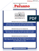 Ley de Presupuesto Del Sector Público para El Año Fiscal 2022