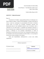 Modelo de Carta de Pedido de Apoio