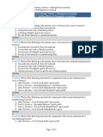 Multiple Choice: Principles of Accounting, Volume 2: Managerial Accounting