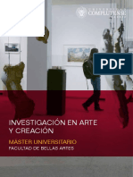 Investigación en Arte Y Creación: Máster Universitario