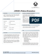 CALCIUM CHLORIDE (Flakes/Granules) : Product Data Sheet (PDS)