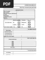 Id Fresh Food (India) Pvt. Ltd. Root Cause, Corrective Action and Preventive Action Format