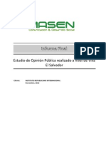 Informe final del estudio de opinión pública IRI-IMASEN en el distrito de Villa El Salvador