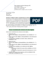 Multiplicar Cualquier Numero de Dos Cifras Por 99