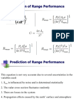 Prediction of radar range performance and target detection in noise