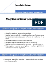 Física Mecánica: Sistemas de Unidades y Vectores