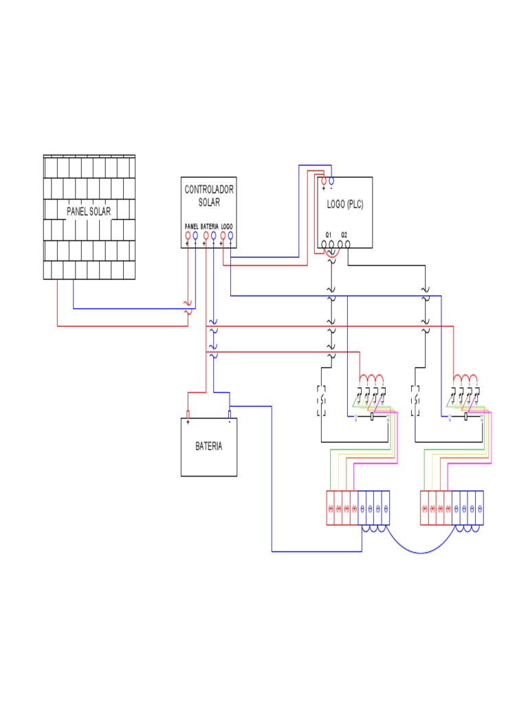 Solar Controller and Battery Panel Diagram | PDF | Computers