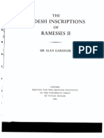 GARDINER, Alan - The Kadesh Inscriptions of Ramesses II