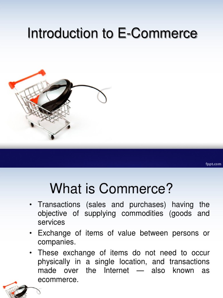 Introduction To PDF E Commerce Electronic Business