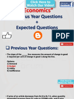 "Economics": Previous Year Questions + Expected Questions