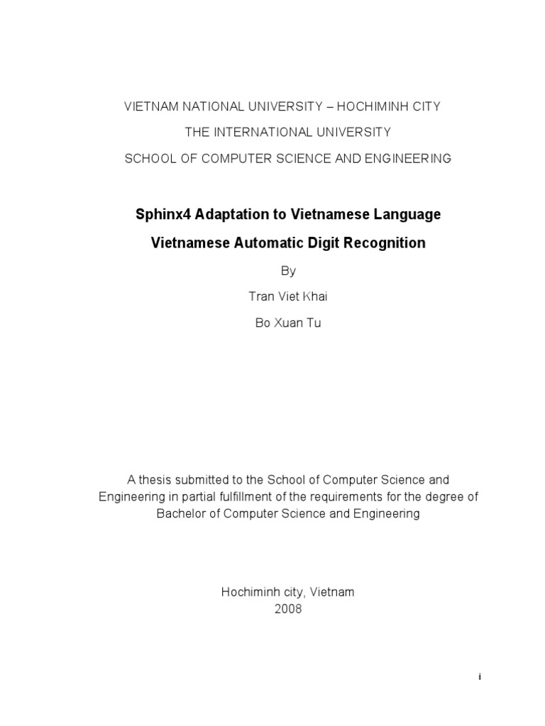 Vietnamese Language Recognition With SPH | PDF | Speech Recognition ...
