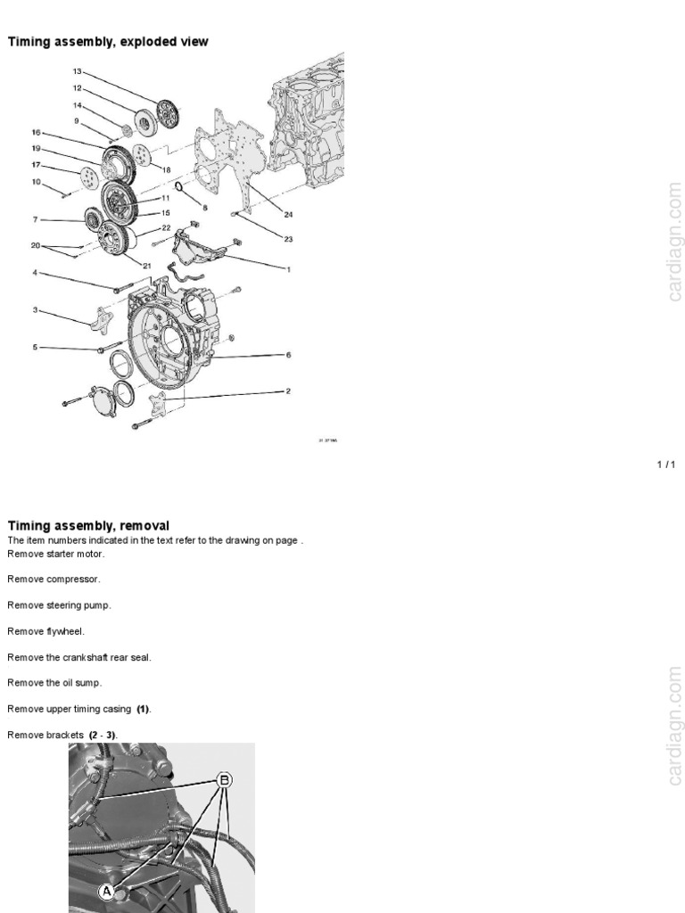 Timing Assembly Removal and Fitting Guide | PDF | Gear | Silicone