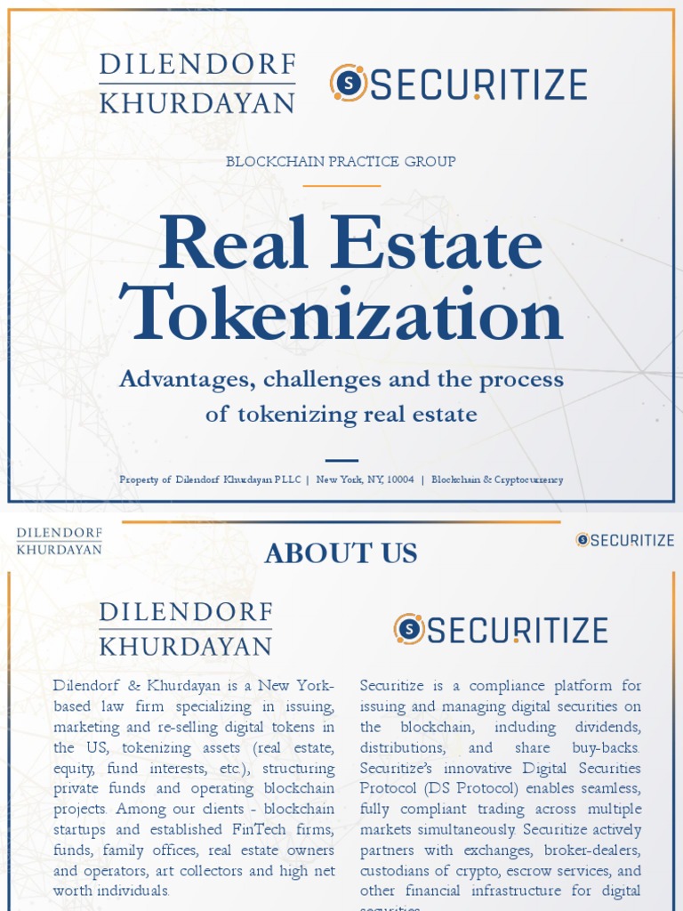 SECURITIZE Real-Estate-Tokenization | PDF | Investing | Financial Services