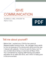 Purposive Communication: Ausmolo, Mel Vincent M. Peta 7 N1A