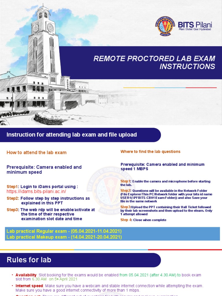 Remote Proctored Lab Exam Instructions Pdf Screenshot Software