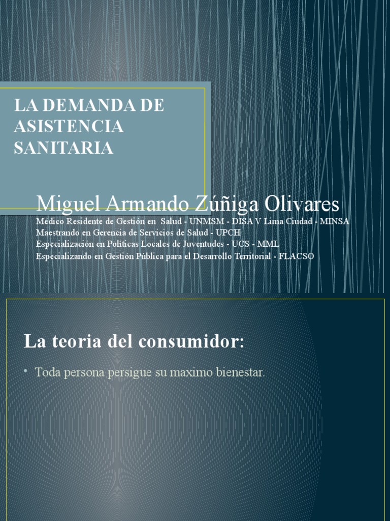 Demanda de Asistencia Sanitaria | PDF | Oferta y demanda | Elasticidad ...