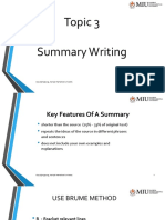 Topic 3 Summary Writing