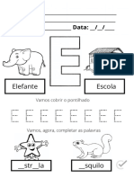 Atividades de Alfabetizacao Letra e 22