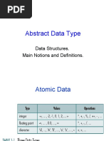 Abstract Data Type: Data Structures. Main Notions and Definitions