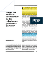 Hacía Un Análisis Sistemático de Las Relaciones Gobierno-Partido