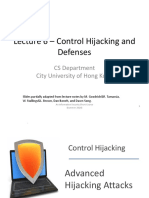 Lecture 6 - Control Hijacking and Defenses: CS Department City University of Hong Kong