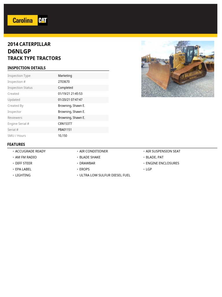 Bulldozer Inspection Checklist PDF | PDF | Transmission (Mechanics ...
