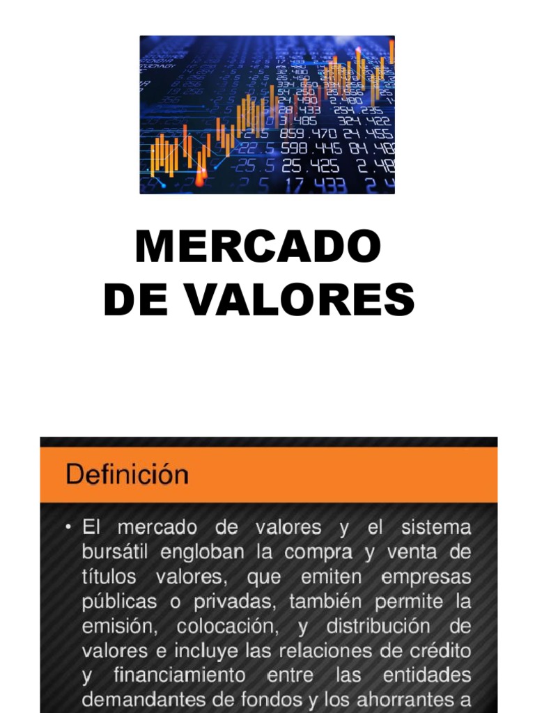 Definición y Regulación del Mercado de Valores | PDF | Bolsa ...