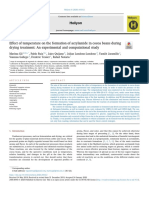 Effect of Temperature On The Formation of Acrylamide in Cocoa Beans During Drying Treatment - An Experimental and Computational Study